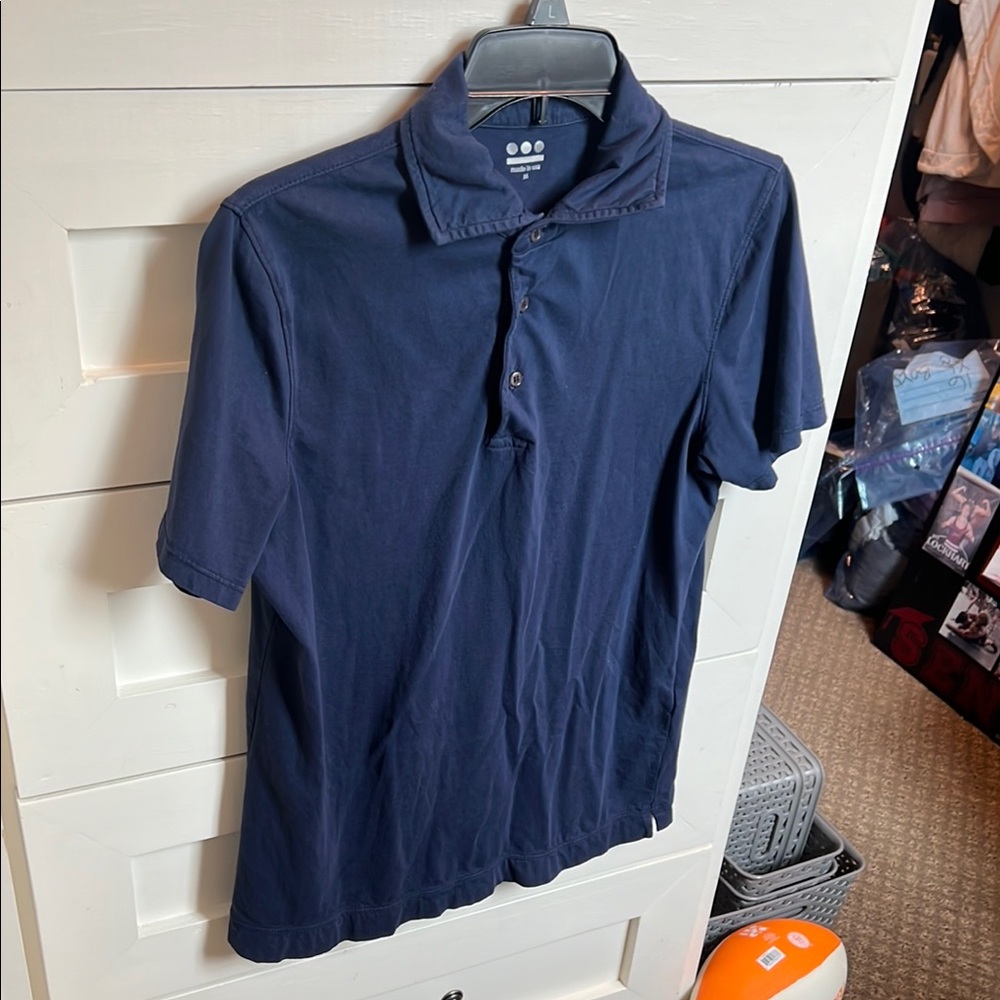 Three Dots Men's Navy Polo Shirt